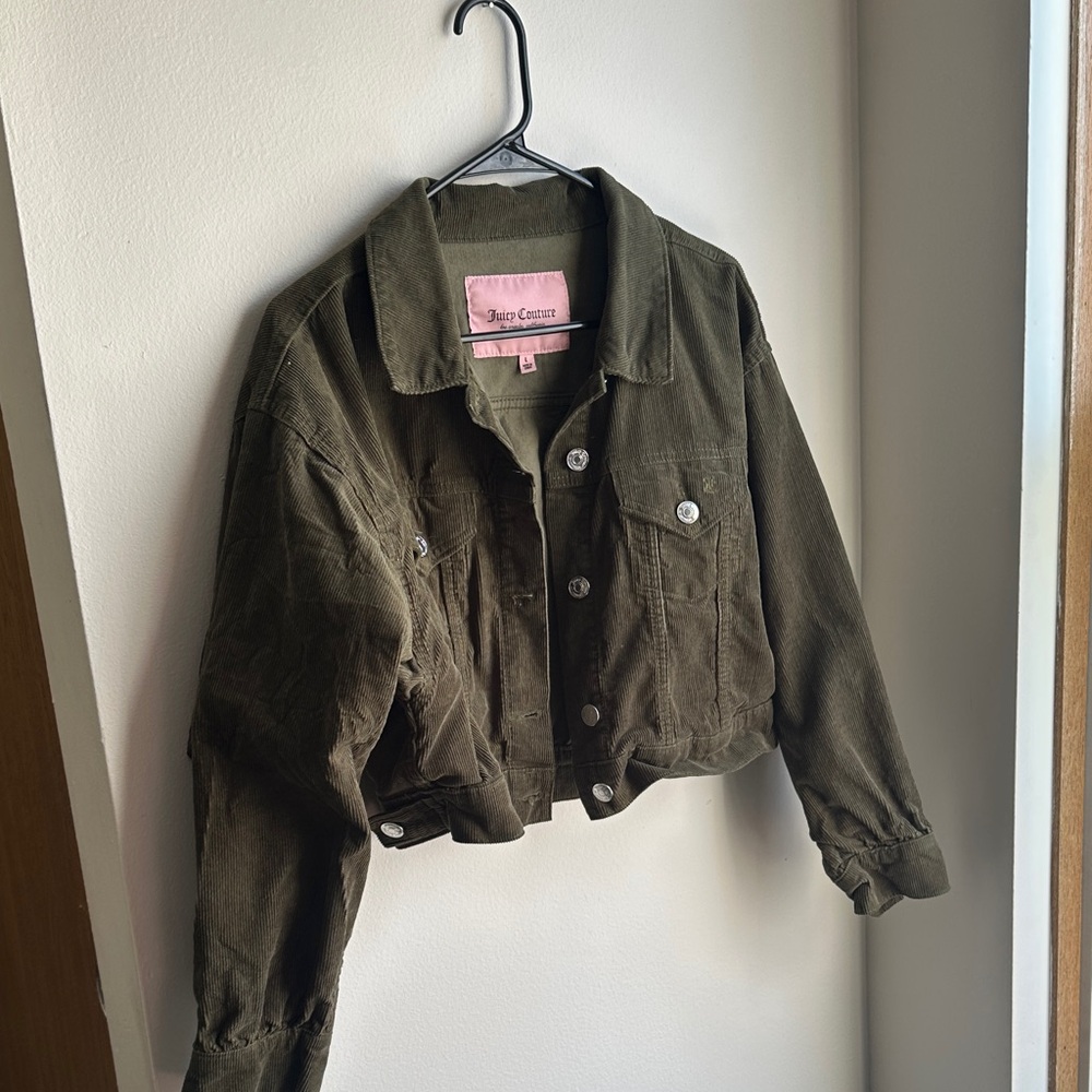 Juicy Couture Dark Green Corduroy Jacket